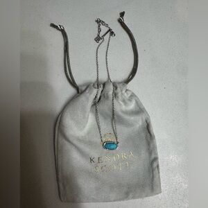 Kendra Scott Silver Chain with Blue Pendant